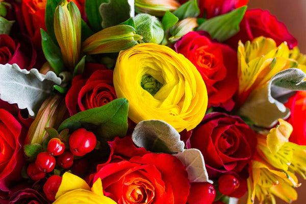 Fresh-cut ReVased flower bouquet in a vase
