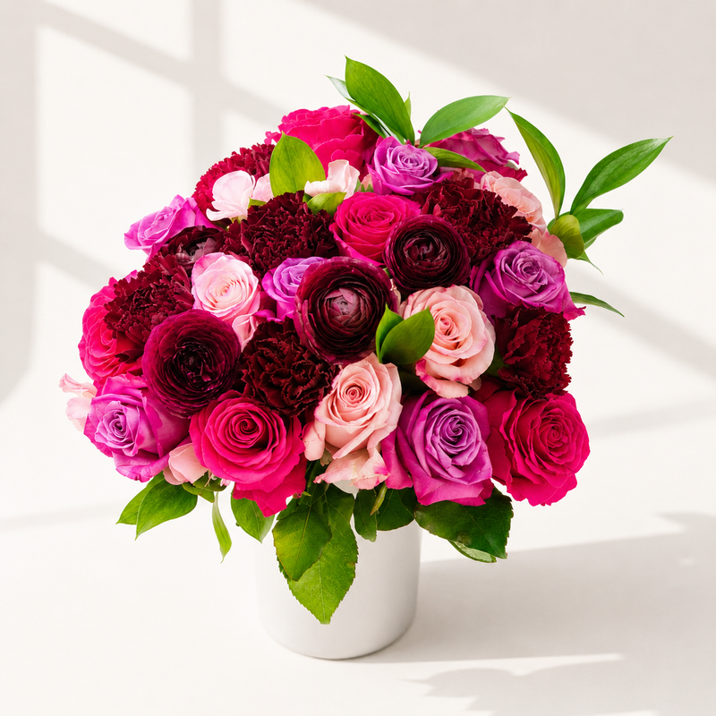 My Queen Flower Bouquet with Vase