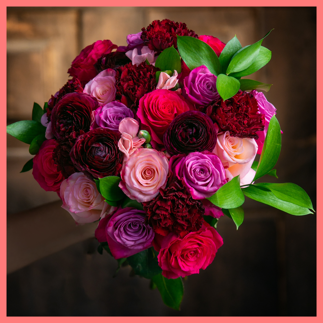 Dark Colorful Roses Bouquet Dark Colorful Roses Bouquet