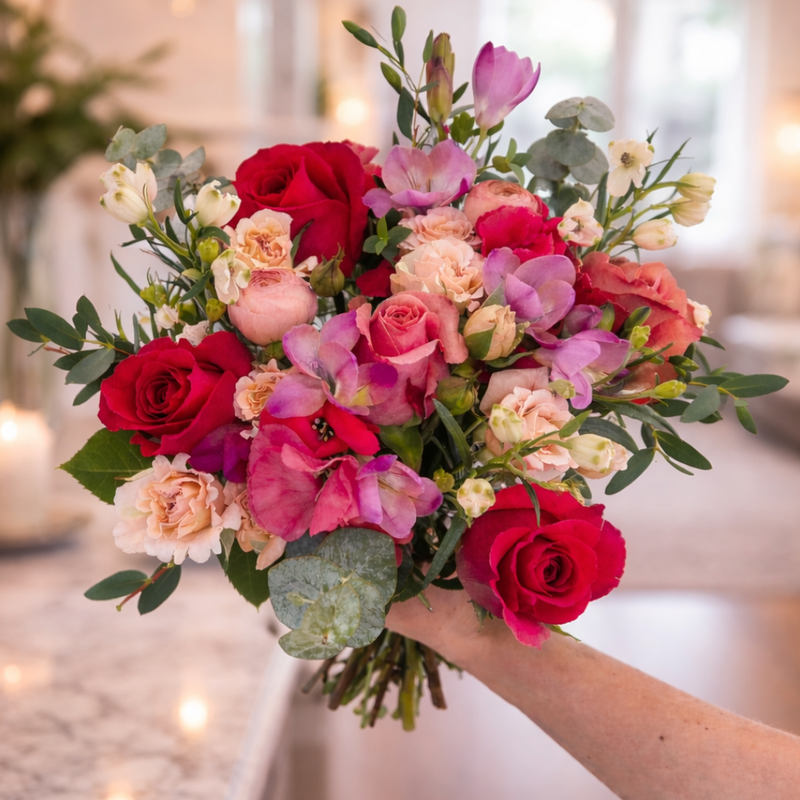 Spicy Valentine Flower Bouquet