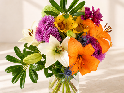 Citrus Flame Flower Bouquet