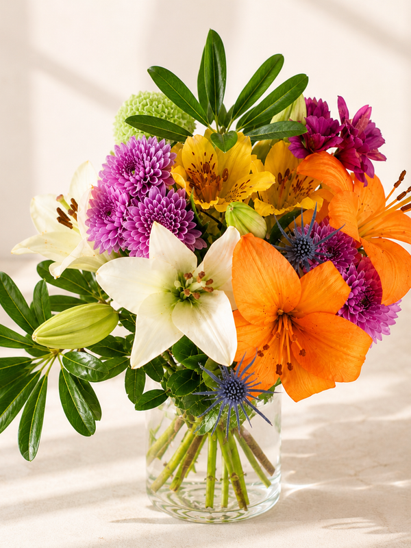 Citrus Flame Flower Bouquet