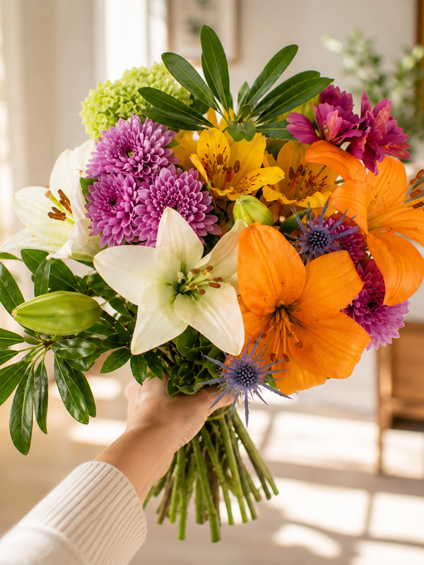 Citrus Flame Flower Bouquet