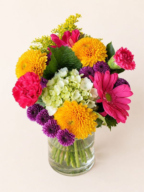 Golden Sunrise flower bouquet studio shot