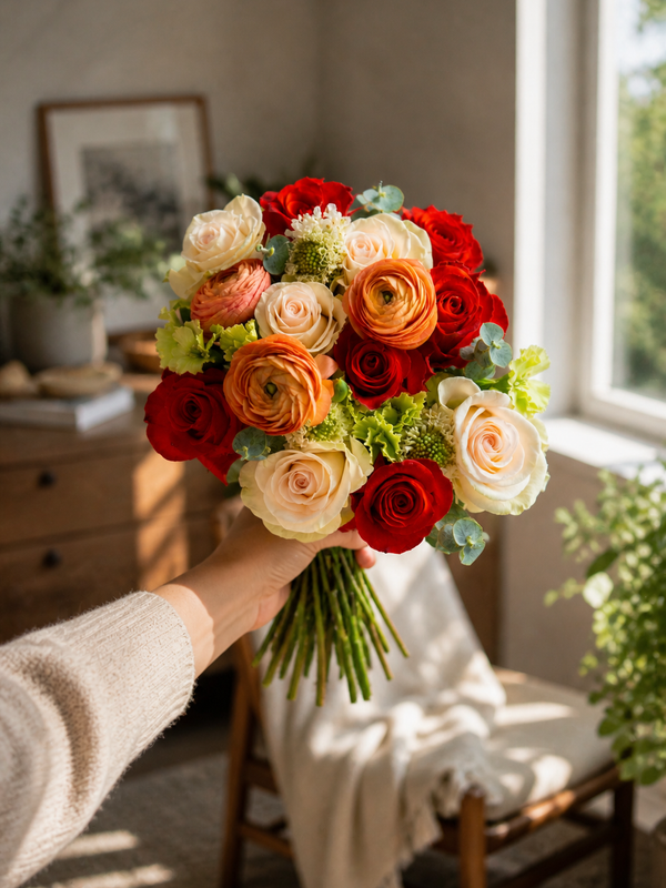 Good Times Roll Flower Bouquet With Vase