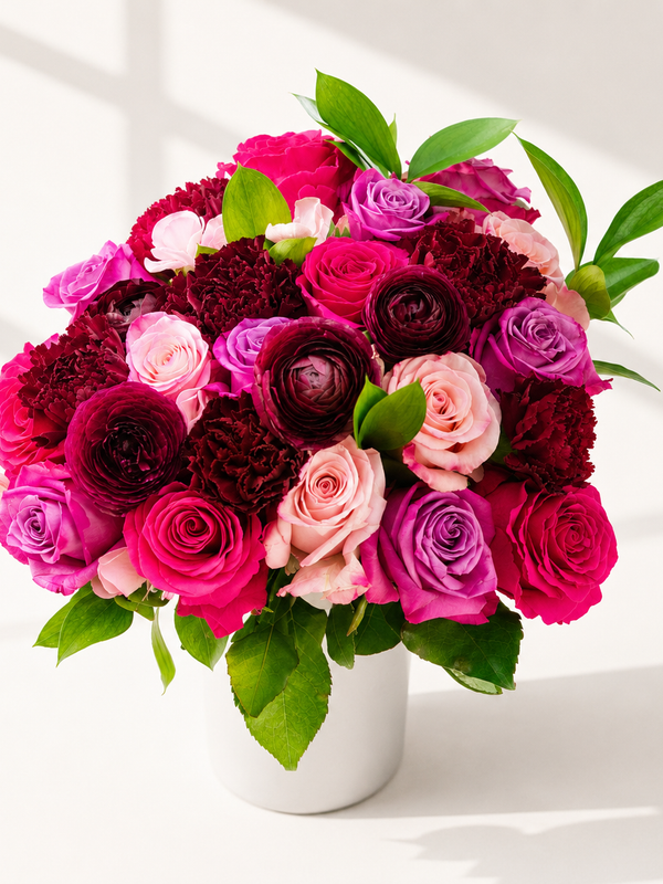 My Queen Flower Bouquet with Vase