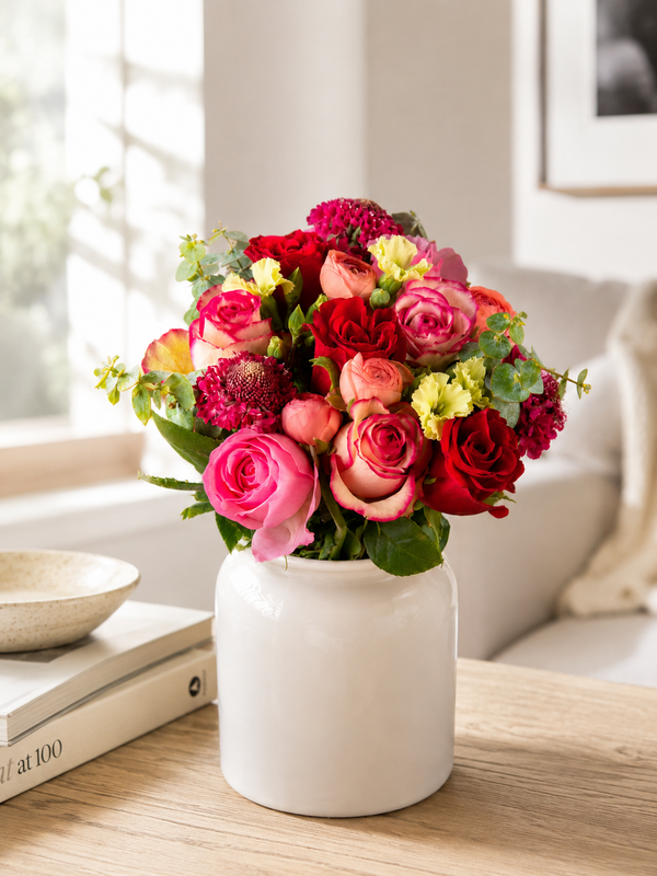 Love Language Flower Bouquet With Vase