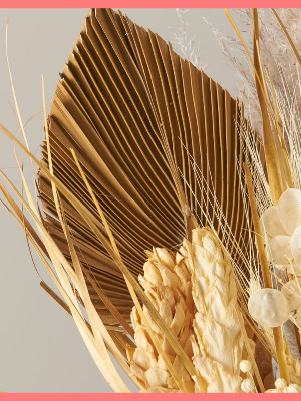 Neutral Palm Flower Dried Bouquet