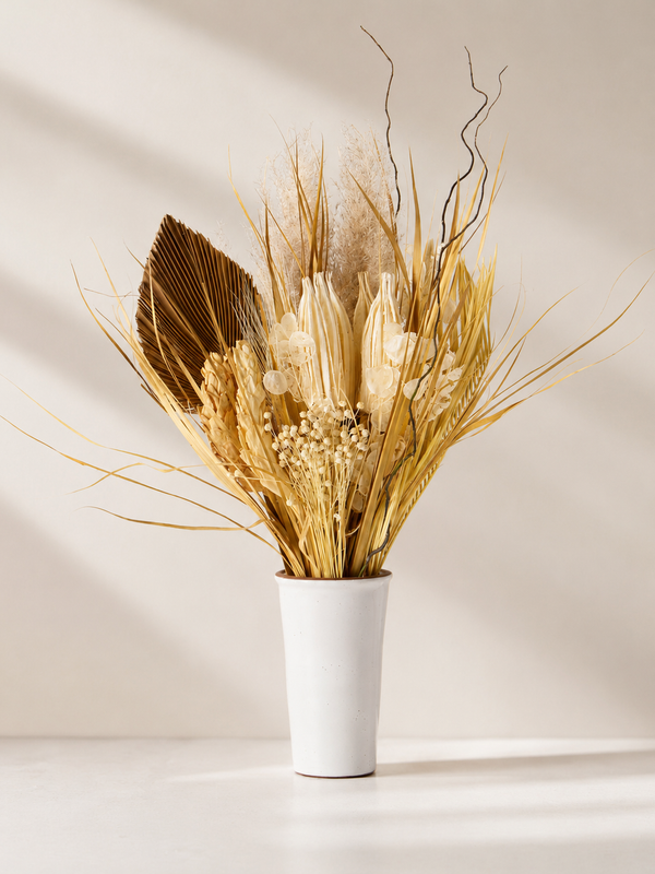 Neutral Palm Flower Dried Bouquet