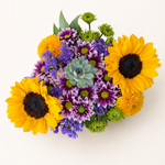 Summer Love flower bouquet top down view