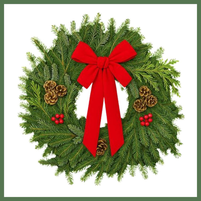 Decorated Evergreen Wreath
