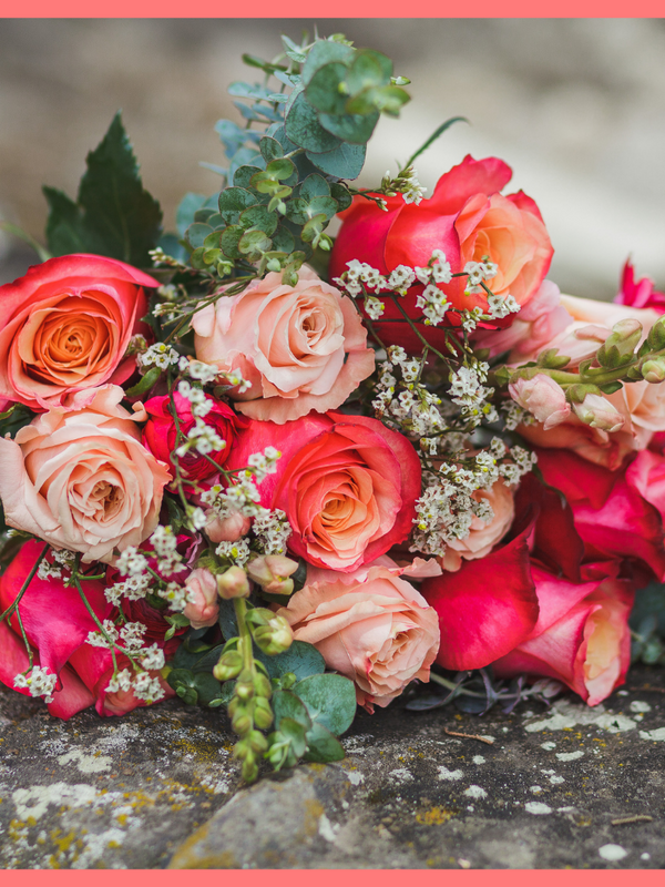 Order The Shirley flower bouquet from our Spring Collection. The Shirley bouquet includes mixed stems of eucalyptus, roses, ranunculus, snapdragons, limonium. The flowers will be shipped directly from the farm to you!