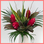ReVased is the new, convenient way to buy sustainable flowers. By selecting the Tropical Rainforest flower bouquet, you will receive a unique mix of tropical flowers! These gorgeous and unique stems are sourced from a Rainforest Alliance Certified flower farm in Ecuador and are of the highest quality.