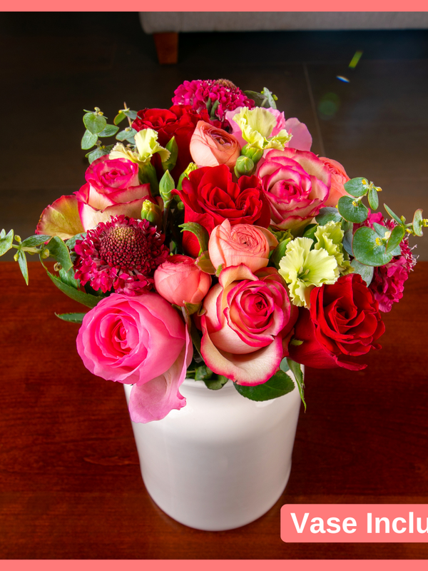 Love Language Flower Bouquet With Vase