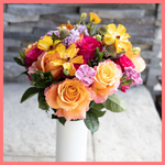 The Butterflies bouquet includes mixed stems of roses, butterfly ranunculus, matilda, scabiosa, and hebes. Please note that as flowers are a live product, colors and varieties may slightly vary from the photos shown to provide you with the freshest and most beautiful bouquet.