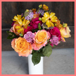 The Butterflies bouquet includes mixed stems of roses, butterfly ranunculus, matilda, scabiosa, and hebes. Please note that as flowers are a live product, colors and varieties may slightly vary from the photos shown to provide you with the freshest and most beautiful bouquet.