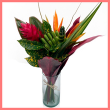 Load image into Gallery viewer, ReVased is the new, convenient way to buy sustainable flowers. By selecting the Tropical Rainforest flower bouquet, you will receive a unique mix of tropical flowers! These gorgeous and unique stems are sourced from a Rainforest Alliance Certified flower farm in Ecuador and are of the highest quality.
